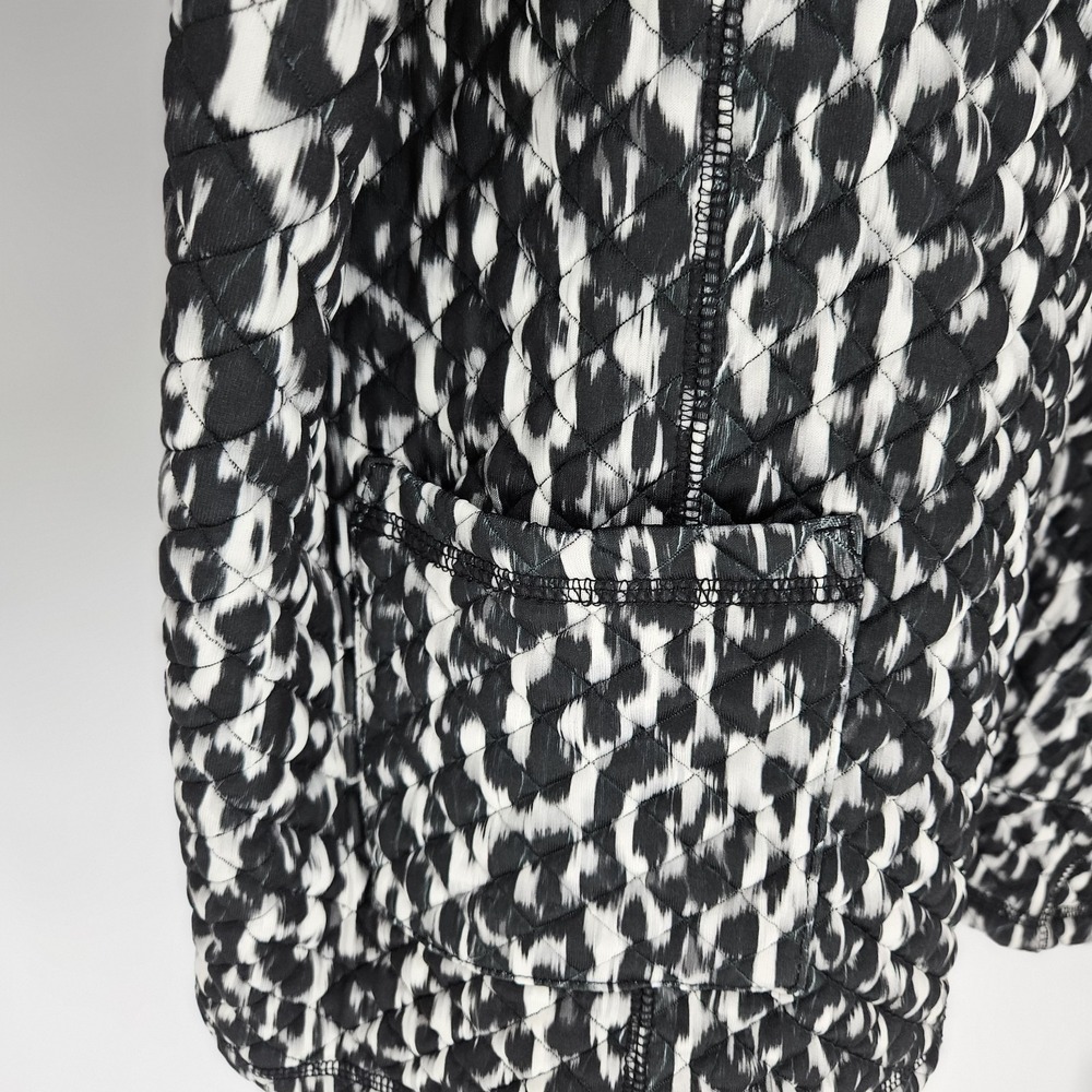 Ruby Rd Leopard Print Quilted Full Zip Jacket Was… - image 5
